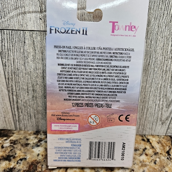 Disney Frozen II Press-on Nails 12 Piece Set Brand New Childrens Size Age 6+ - Picture 3 of 8